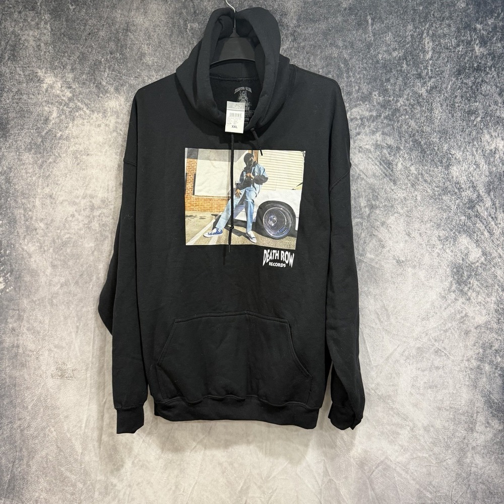 Death Row Snoop Dogg Men's Black Pullover Drawstring Hoodie 2XL